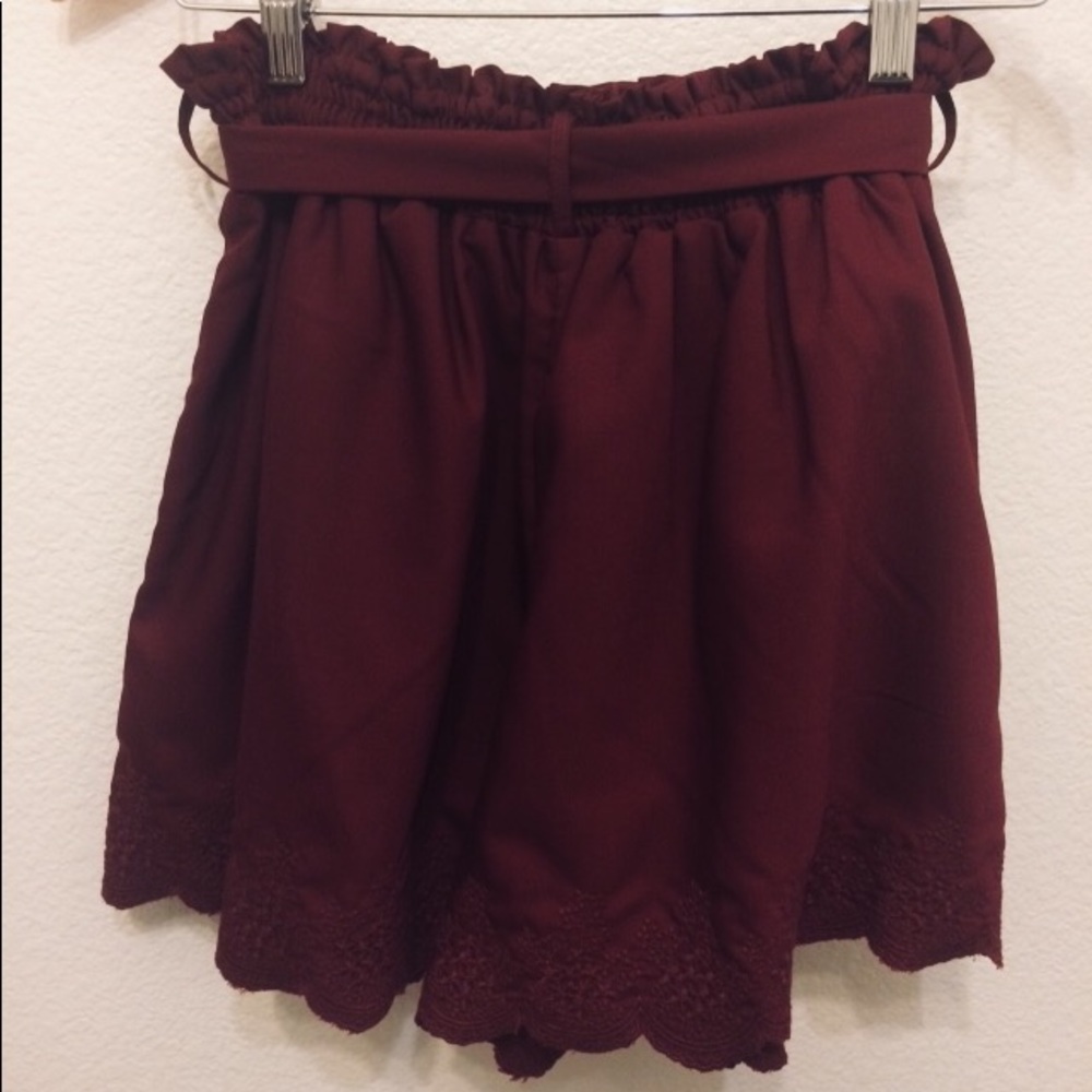 earth music&ecology Embroided Hem Culottes - Picture 4 of 7
